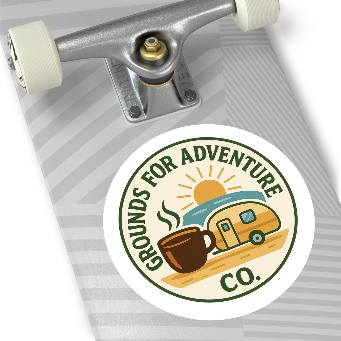 Round Sticker - Beach Scene