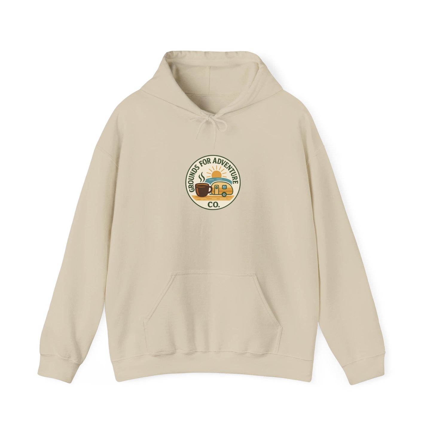Camper Beach Scene Hoodie