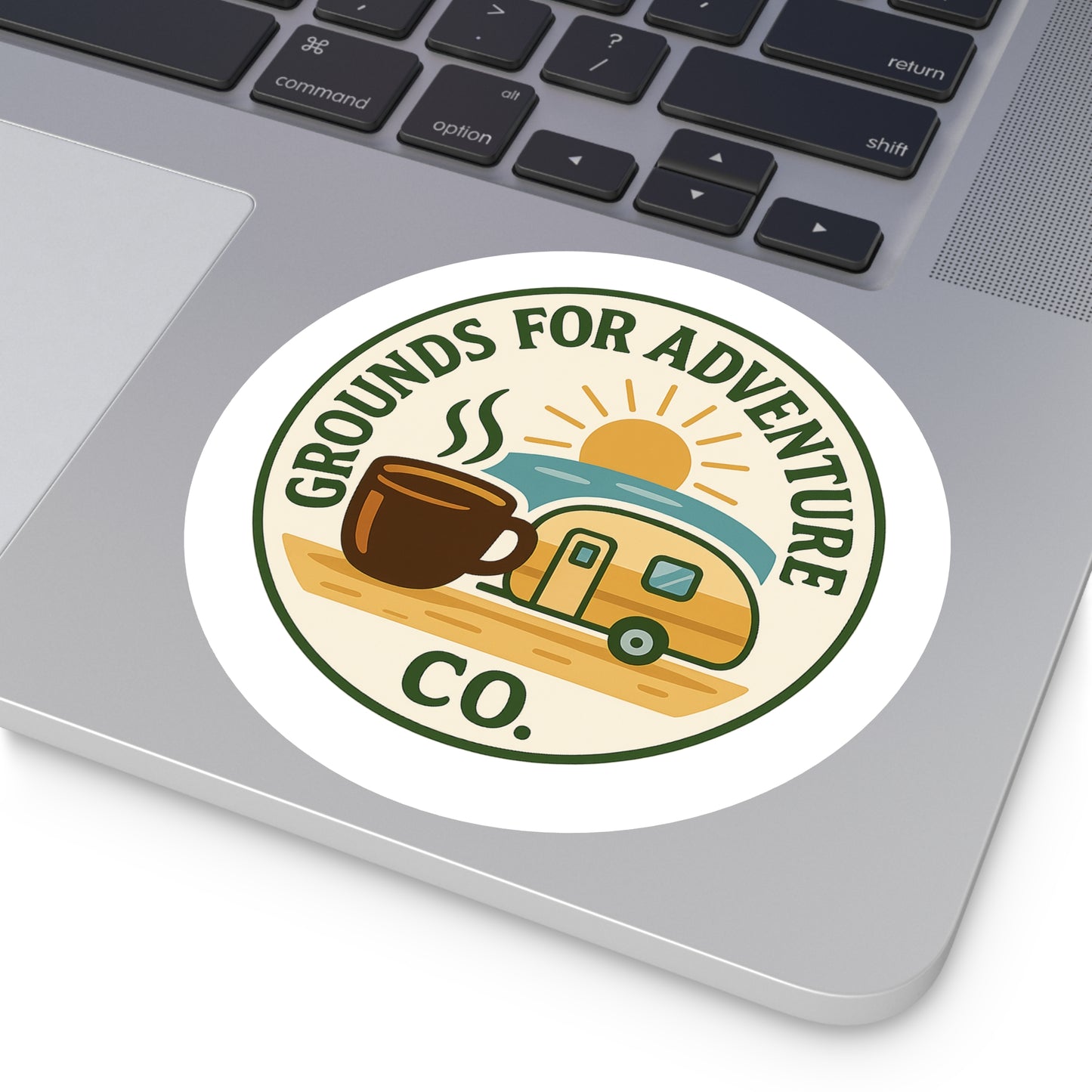 Round Sticker - Beach Scene