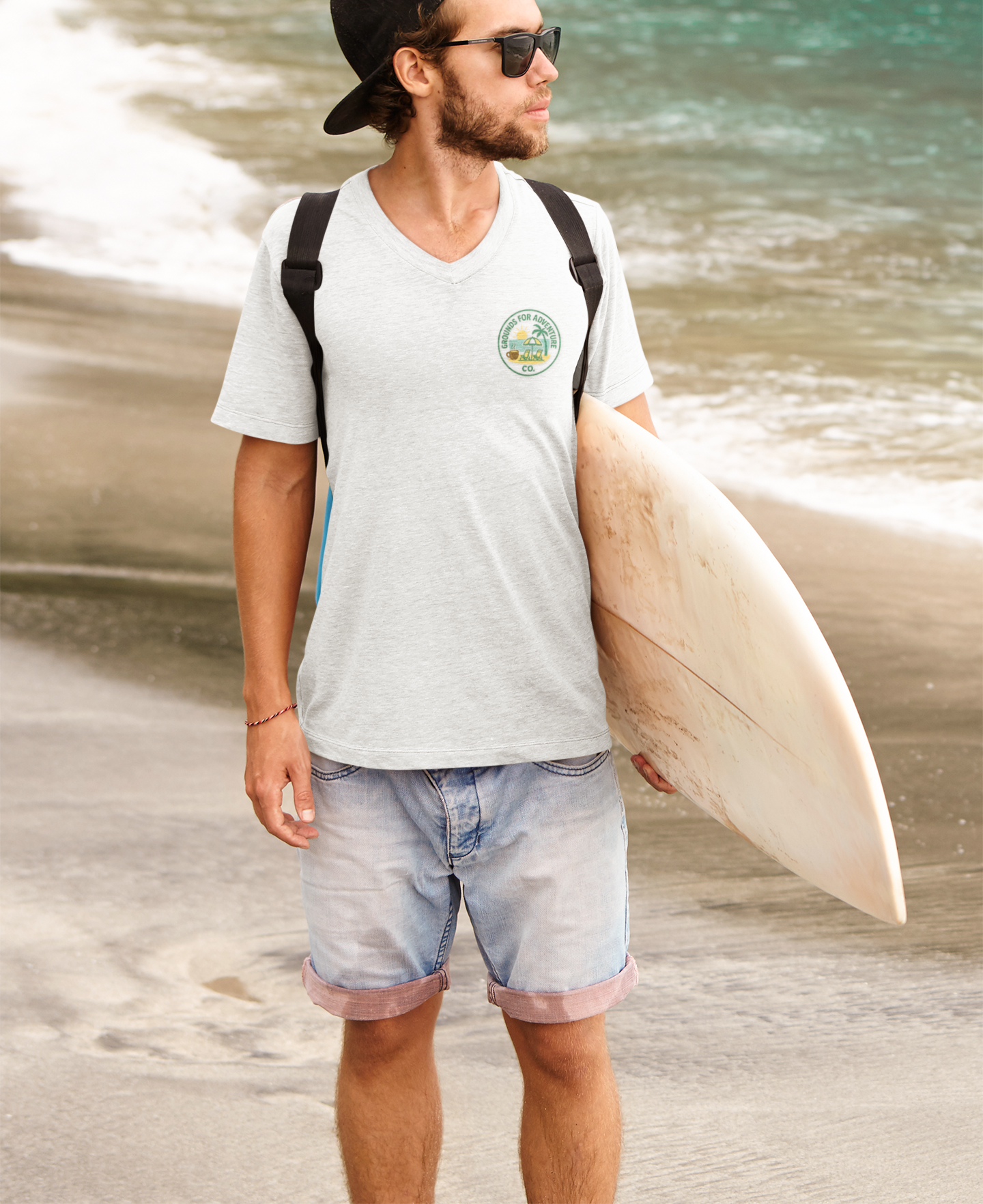 Beach Scene Moisture Wicking Tee