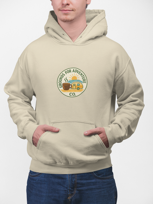 Camper Beach Scene Hoodie
