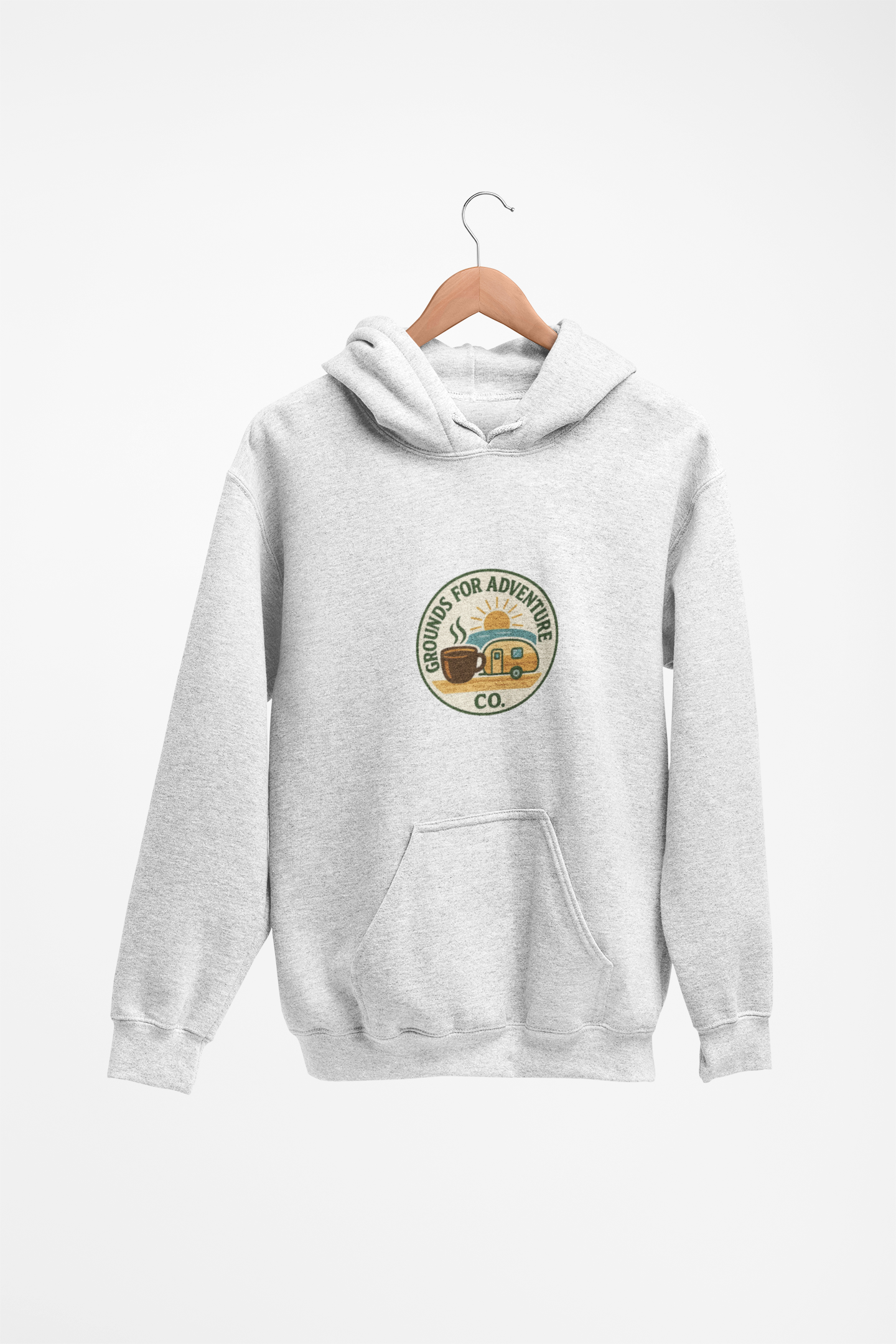 Camper Beach Scene Hoodie