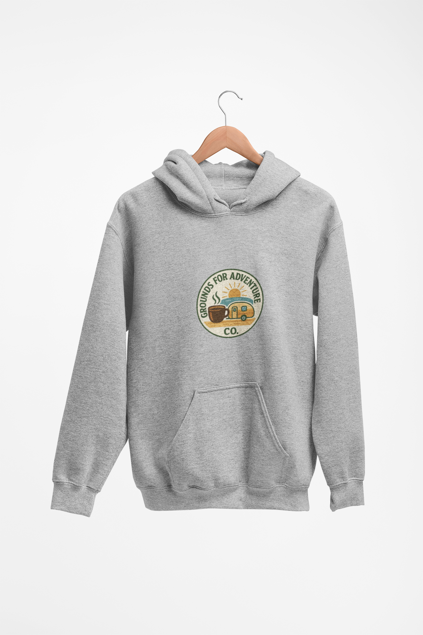 Camper Beach Scene Hoodie