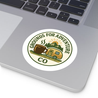 Mountain Scene Round Sticker