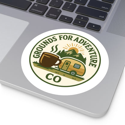 Mountain Scene Round Sticker