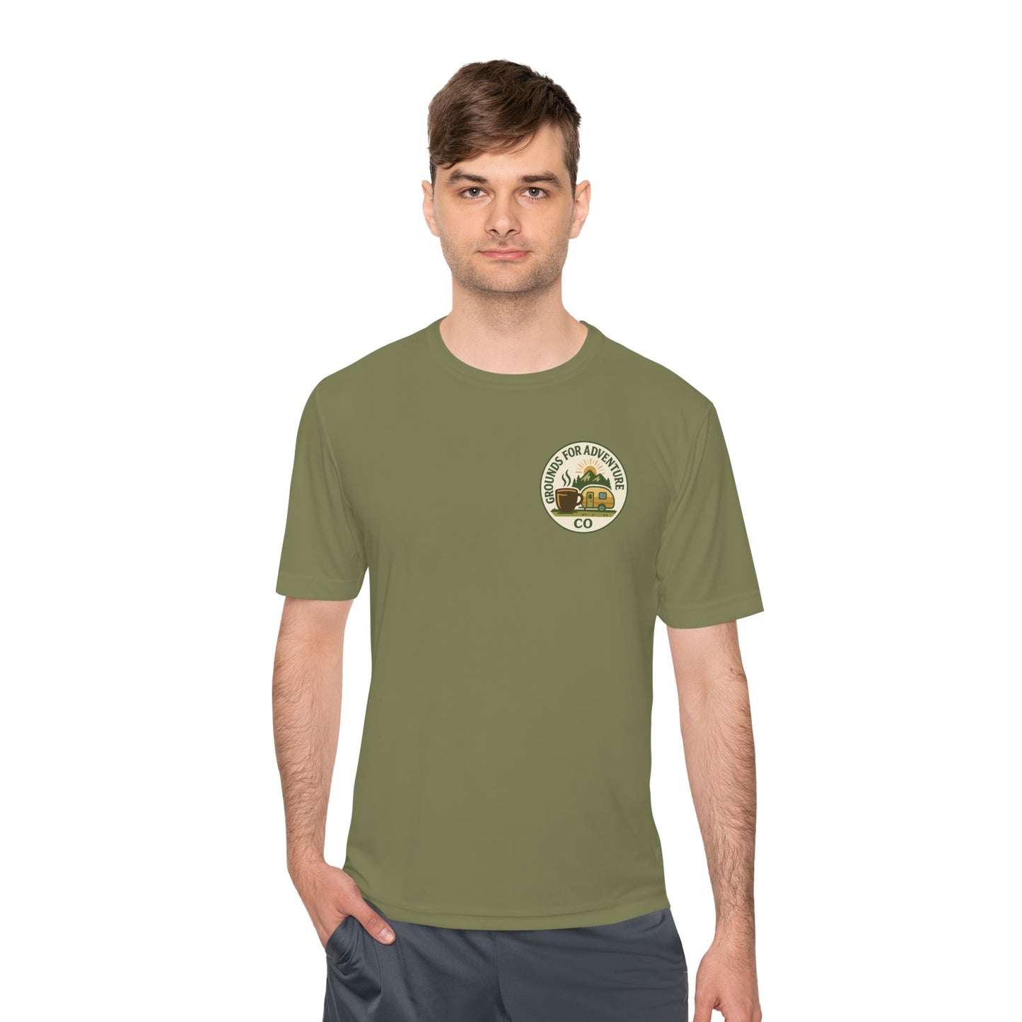 Mountain Scene Camper Moisture Wicking Tee
