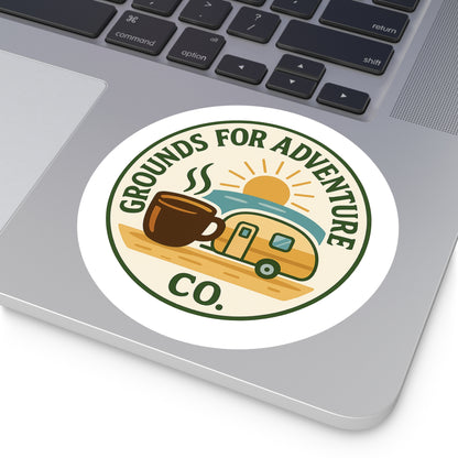 Round Sticker - Beach Scene