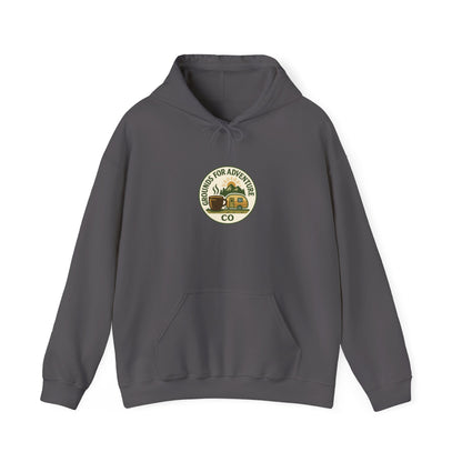 Camper Mountain Scene Hoodie