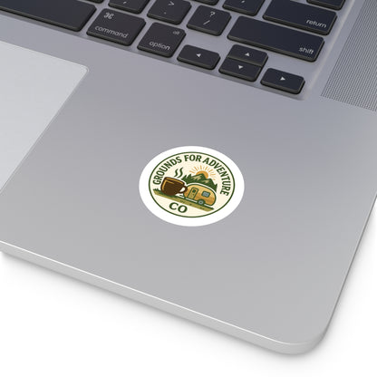 Mountain Scene Round Sticker