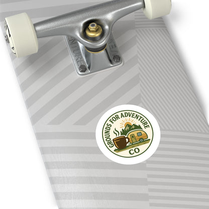 Mountain Scene Round Sticker