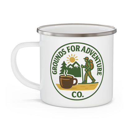 Camping Mug - Hiker/Mountain Scene