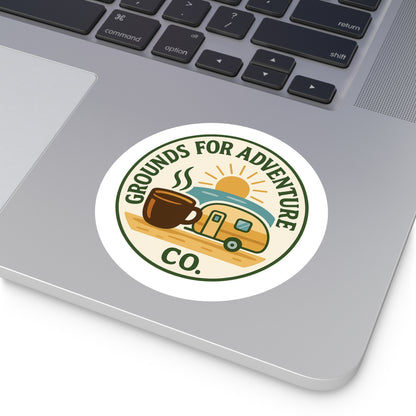 Round Sticker - Beach Scene