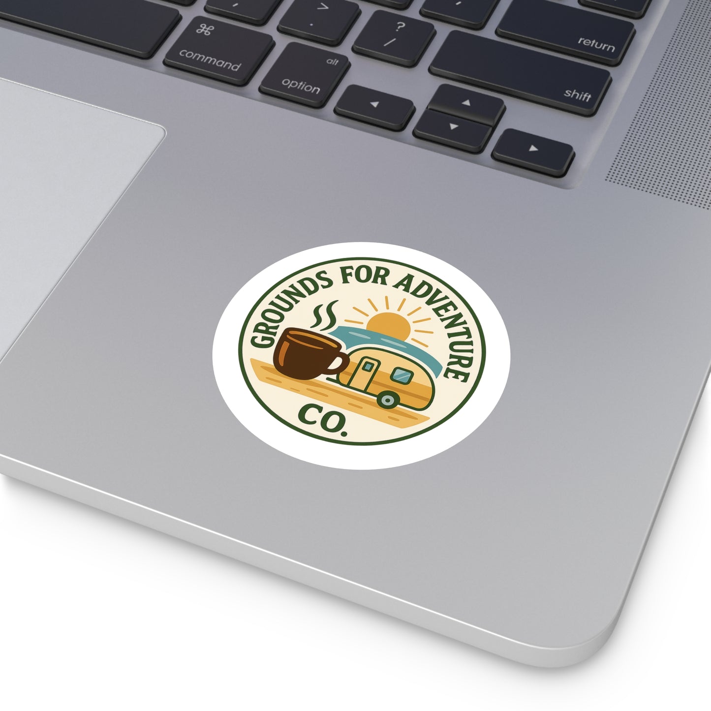 Round Sticker - Beach Scene
