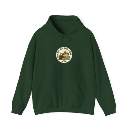 Camper Mountain Scene Hoodie