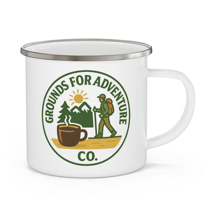 Camping Mug - Hiker/Mountain Scene