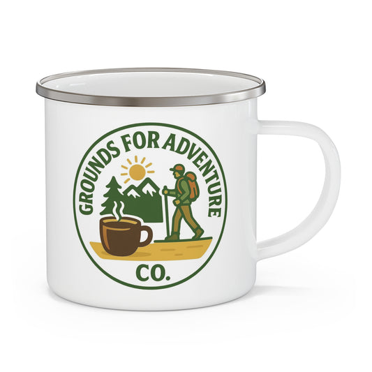Camping Mug - Hiker/Mountain Scene